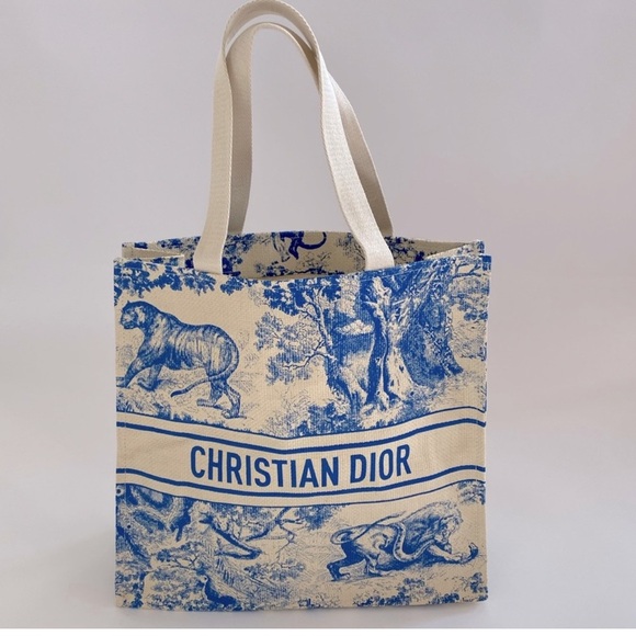 Dior Handbags - Christian Dior DIORIVIERA Canvas Large Tote, Navy. New in the package